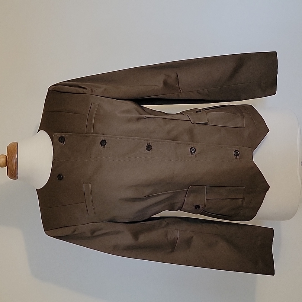 NWT Banana Republic Olive Cotton Tailored Jacket Size:12